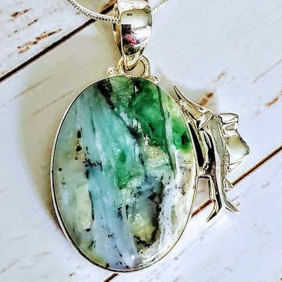 Gem Silica Swordfish Sterling Pendent - Picture 5 of 5